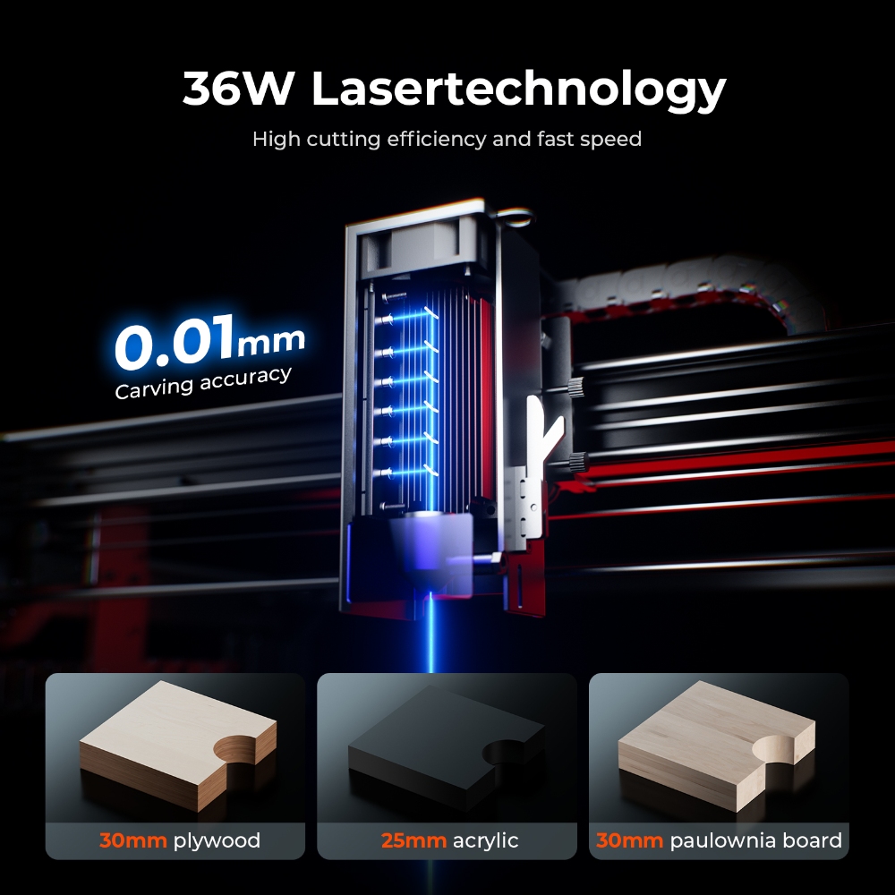 Industrial Blue Laser - ACMER 36W/48W S2 PRO 레이저 조각기