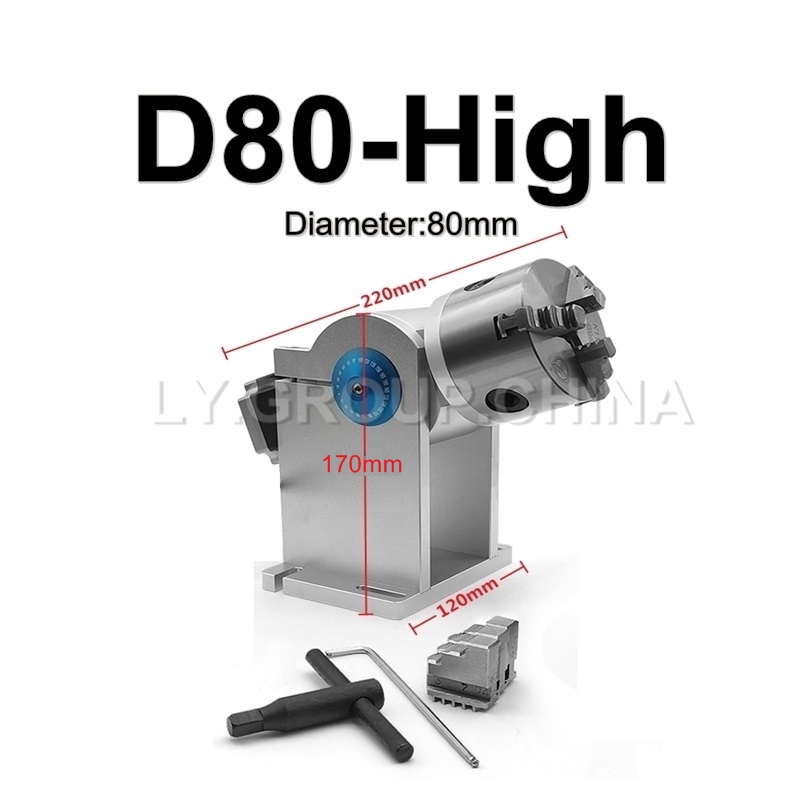 80mm 척 D80 3 클로 로터리 축 파이버 레이저  - Co2 Laser Engraving Machine 리뷰 및 가격