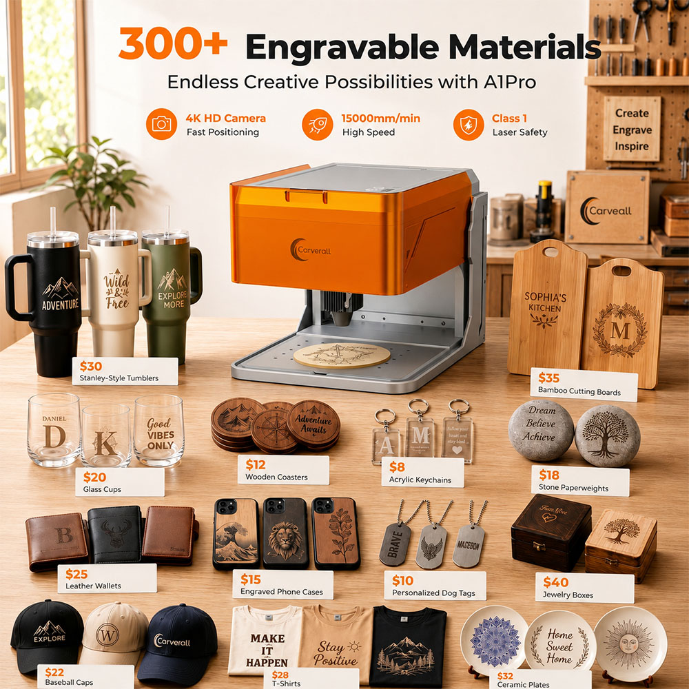 Carverall A1PRO 10W 레이저 조각기, H - Industrial Laser Engraver For Metal 리뷰 및 가격